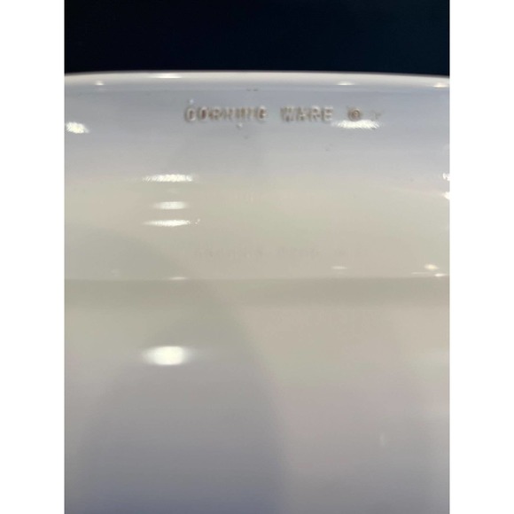 Vintage 1980s Corningware Blue Ribbon Flower Basket Print Open Roasting Pan 12" - Picture 5 of 7